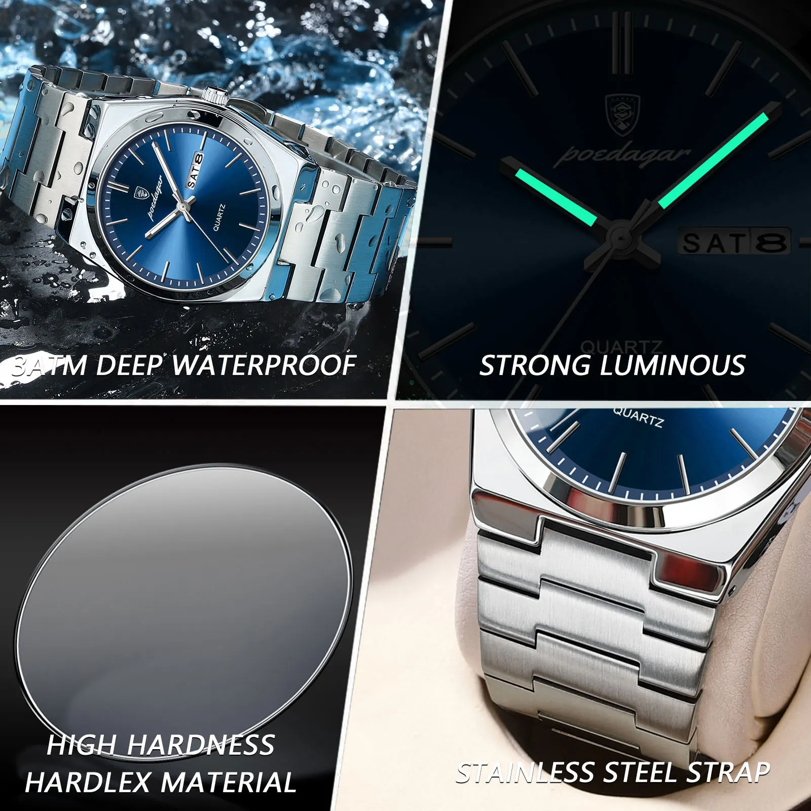 poedagar luxury watches for men stainless steel waterproof luminous man watch date week fashion casual men's quartz watch reloj poedagar luxury watches for men stainless steel waterproof luminous man watch date week fashion casual men's quartz watch reloj