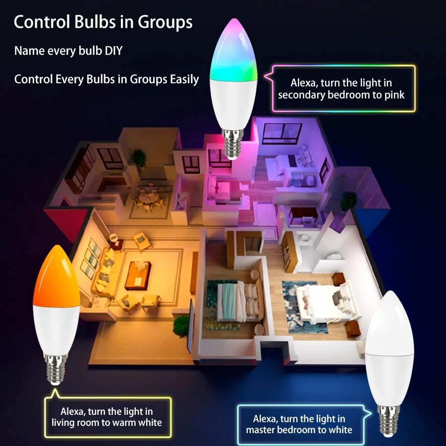 smart wifi led bulbs tuya smart life rgb lamp alexa google alice 220v 110v e27 b22 e14 gu10 spotlight ampoules app voice control smart wifi led bulbs tuya smart life rgb lamp alexa google alice 220v 110v e27 b22 e14 gu10 spotlight ampoules app voice control