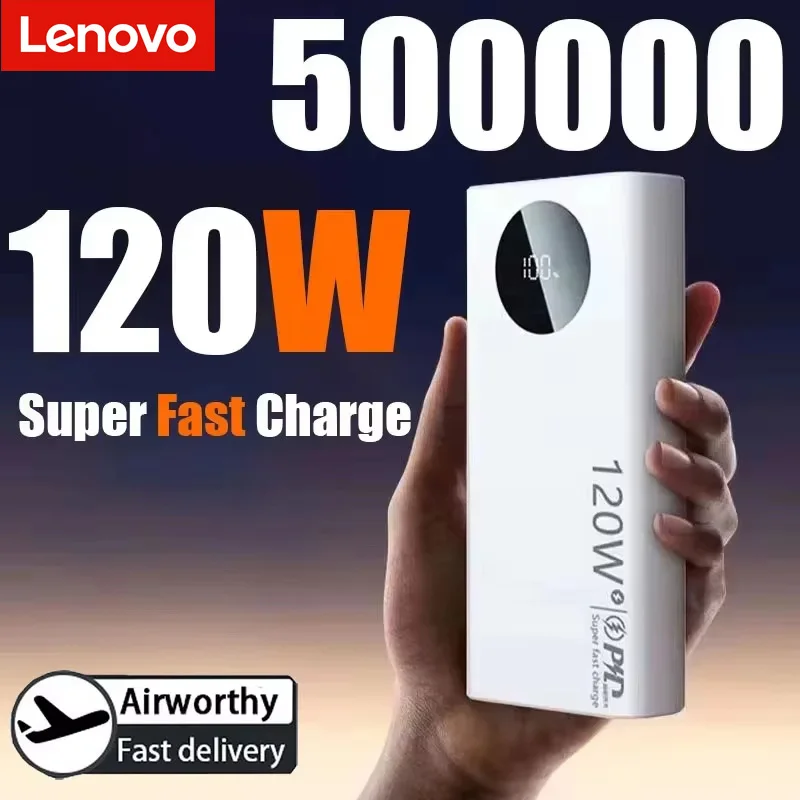 lenovo 50000mah 120w high capacity power bank super fast charge powerbank portable battery charger for iphone samsung lenovo 50000mah 120w high capacity power bank super fast charge powerbank portable battery charger for iphone samsung