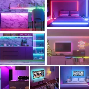 homekit wifi rgb+cct led strip 12v 1m 2m 3m 4m 5m rgbcw flexible dimmable lighting band room deco app timer siri voice control