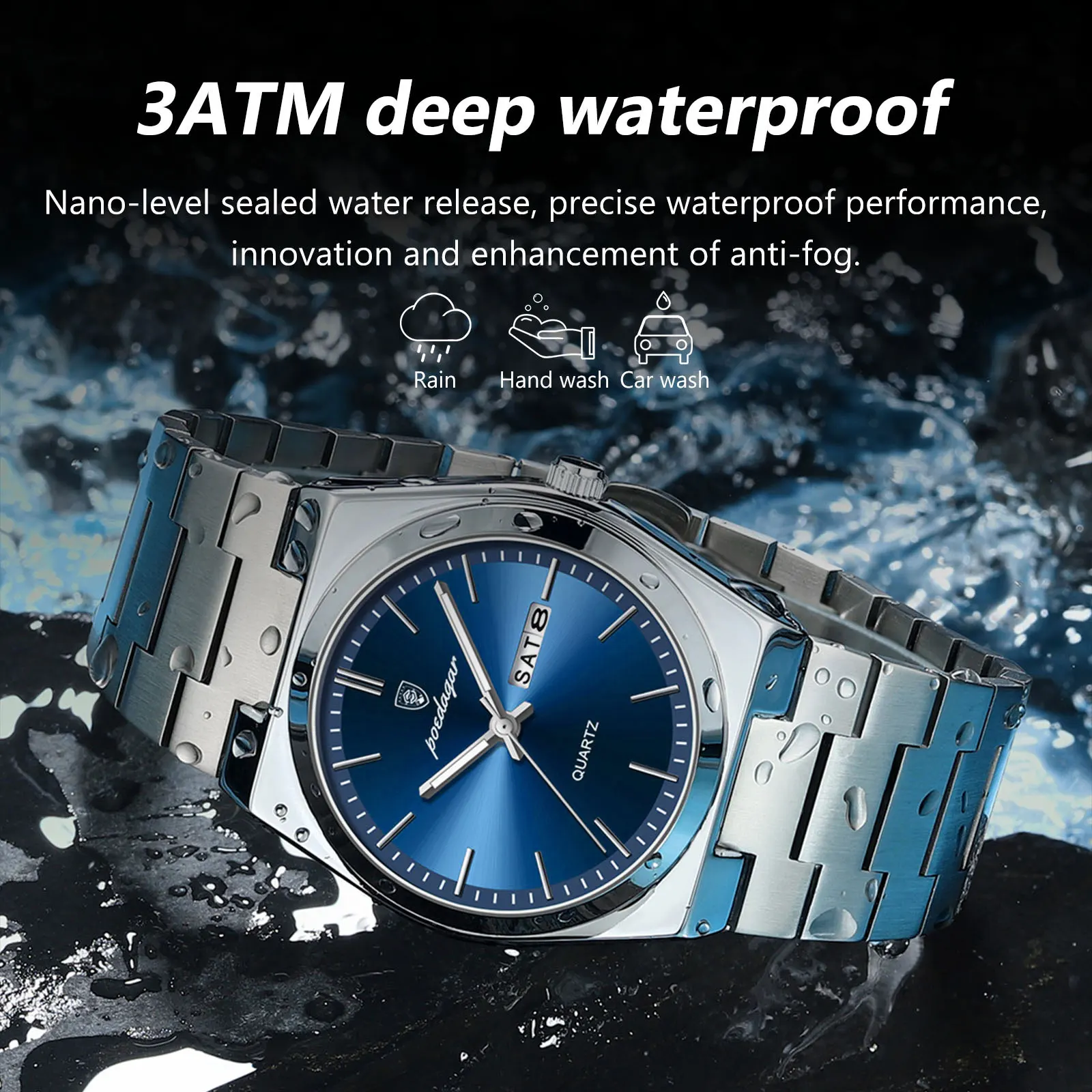 poedagar luxury watches for men stainless steel waterproof luminous man watch date week fashion casual men's quartz watch reloj poedagar luxury watches for men stainless steel waterproof luminous man watch date week fashion casual men's quartz watch reloj
