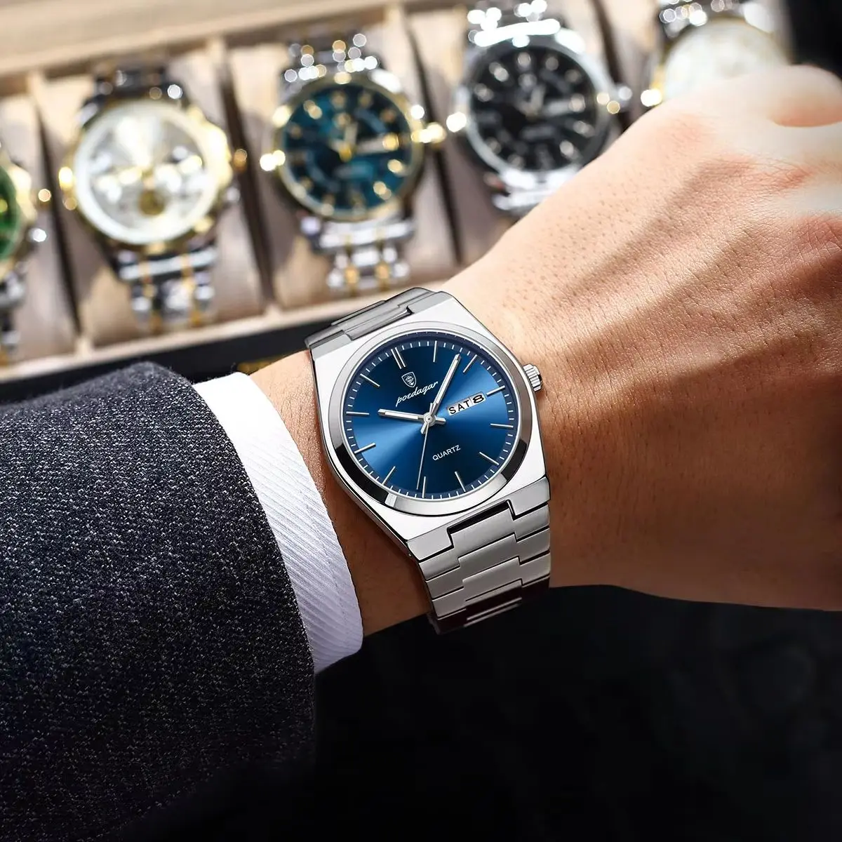 poedagar luxury watches for men stainless steel waterproof luminous man watch date week fashion casual men's quartz watch reloj poedagar luxury watches for men stainless steel waterproof luminous man watch date week fashion casual men's quartz watch reloj