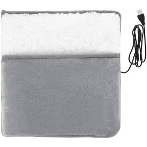 household feet warmer heater usb soft plush thermal blanket feet foot warming mat heating slippers for home office bedroom